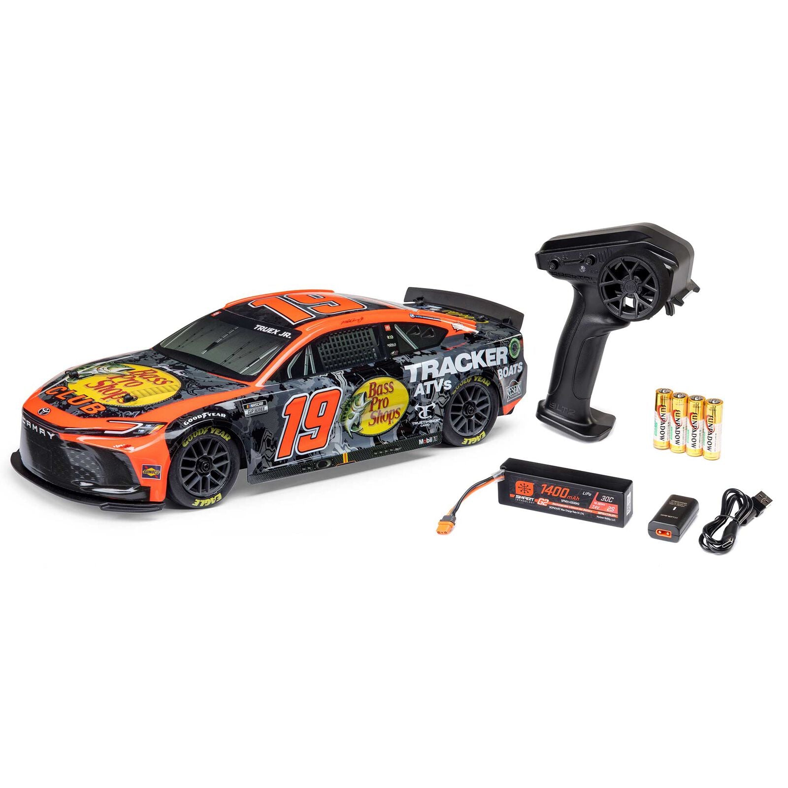 LOS1122419 1/12 4WD NASCAR RC Race Car RTR, Martin Truex Jr. #19