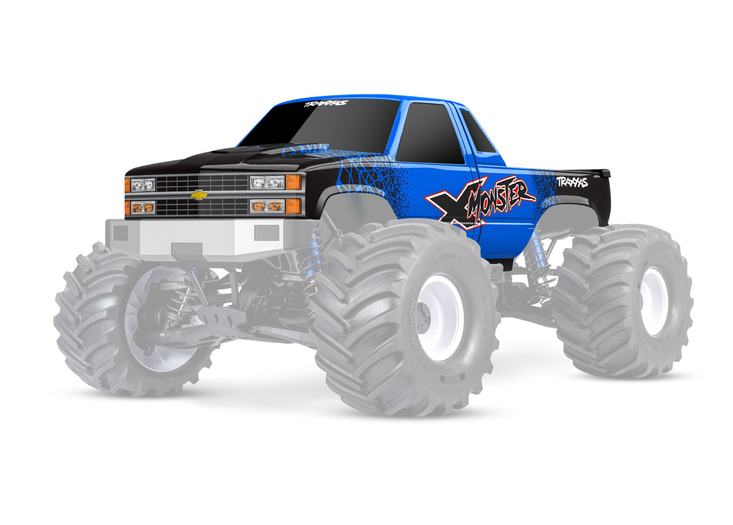7697-BLUE XMAXX MT Chevy Body Blue – New Sun Racing