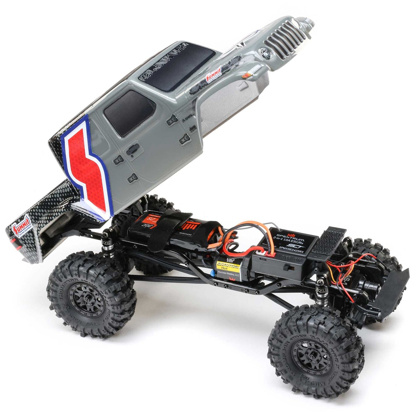 AXI-2324 1/24 SCX24 Summit Racing Jeep Gladiator 4X4 Rock Crawler RTR (Battery & Charger Included), Gray