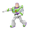 Toy figure of Buzz Lightyear from Toy Story on a white background