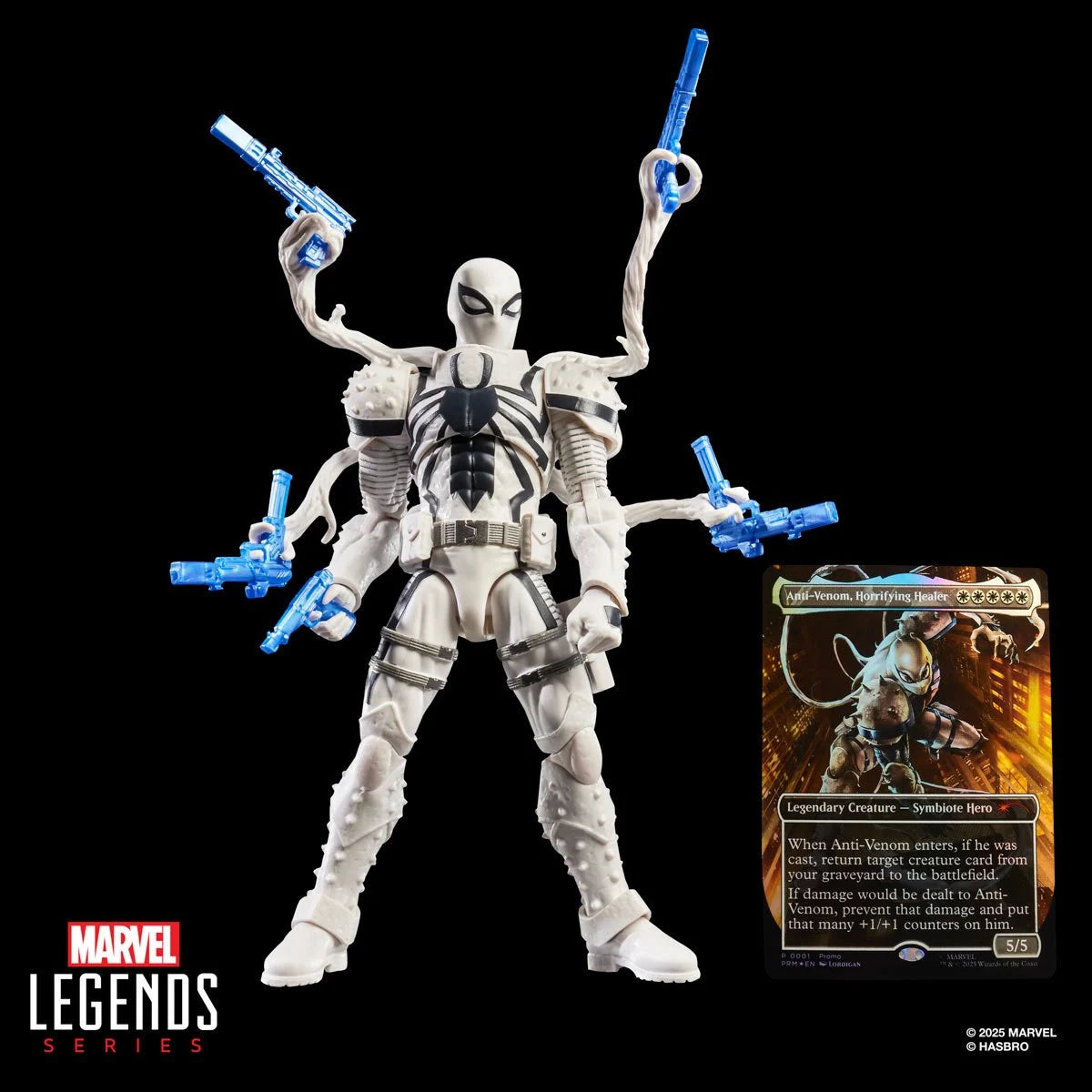 HSG0640 Spider-Man Marvel Legends Series Magic: The Gathering Agent Anti-Venom 6-Inch Action Figure and Card