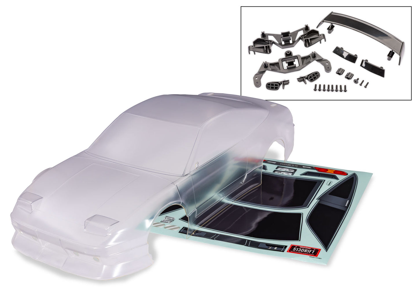 10515 4-Tec Drift Nissan 240SX Clear Body