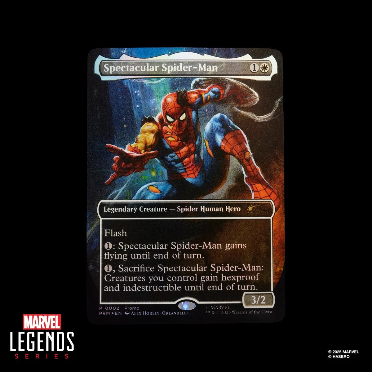 HSG0638 Spider-Man Marvel Legends Magic: The Gathering Battle-Damaged Spider-Man 6-Inch Action Figure and Card
