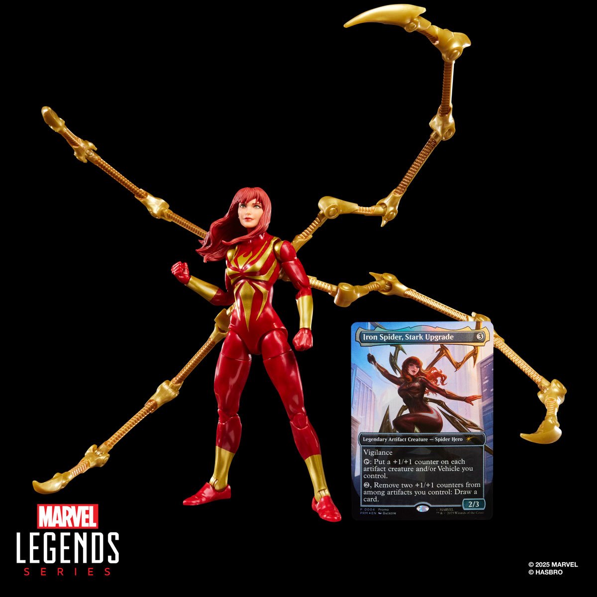 HSG0639 Spider-Man Marvel Legends Magic: The Gathering Mary Jane Watson (Iron Spider) 6-Inch Action Figure and Card