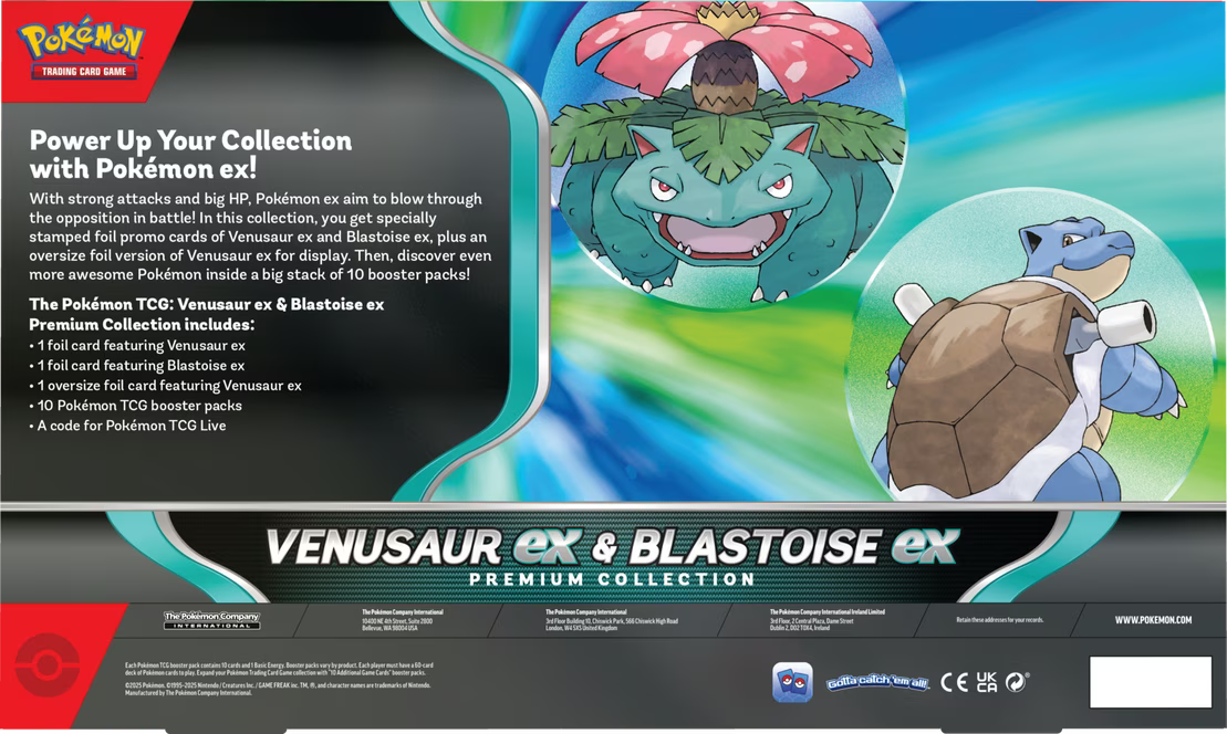 PKU10-10263-101 Pokemon Venusaur & Blastoise Ex Premium Collection