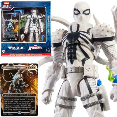 HSG0640 Spider-Man Marvel Legends Series Magic: The Gathering Agent Anti-Venom 6-Inch Action Figure and Card