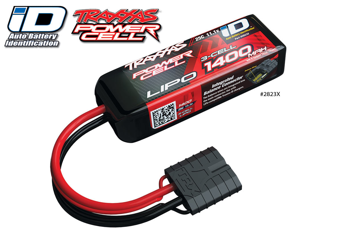 2823X 1400 mAh 11.1 Volt 3-Cell LiPo Battery