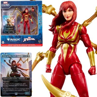 HSG0639 Spider-Man Marvel Legends Magic: The Gathering Mary Jane Watson (Iron Spider) 6-Inch Action Figure and Card