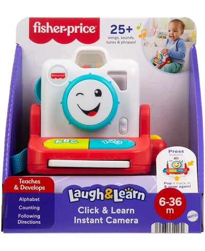Fisher-Price Laugh & Learn Click & Learn Instant Camera toy in packaging