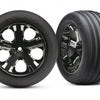 3771A All-Star 2.8" Black Chrome Wheels & Alias Tires (2)