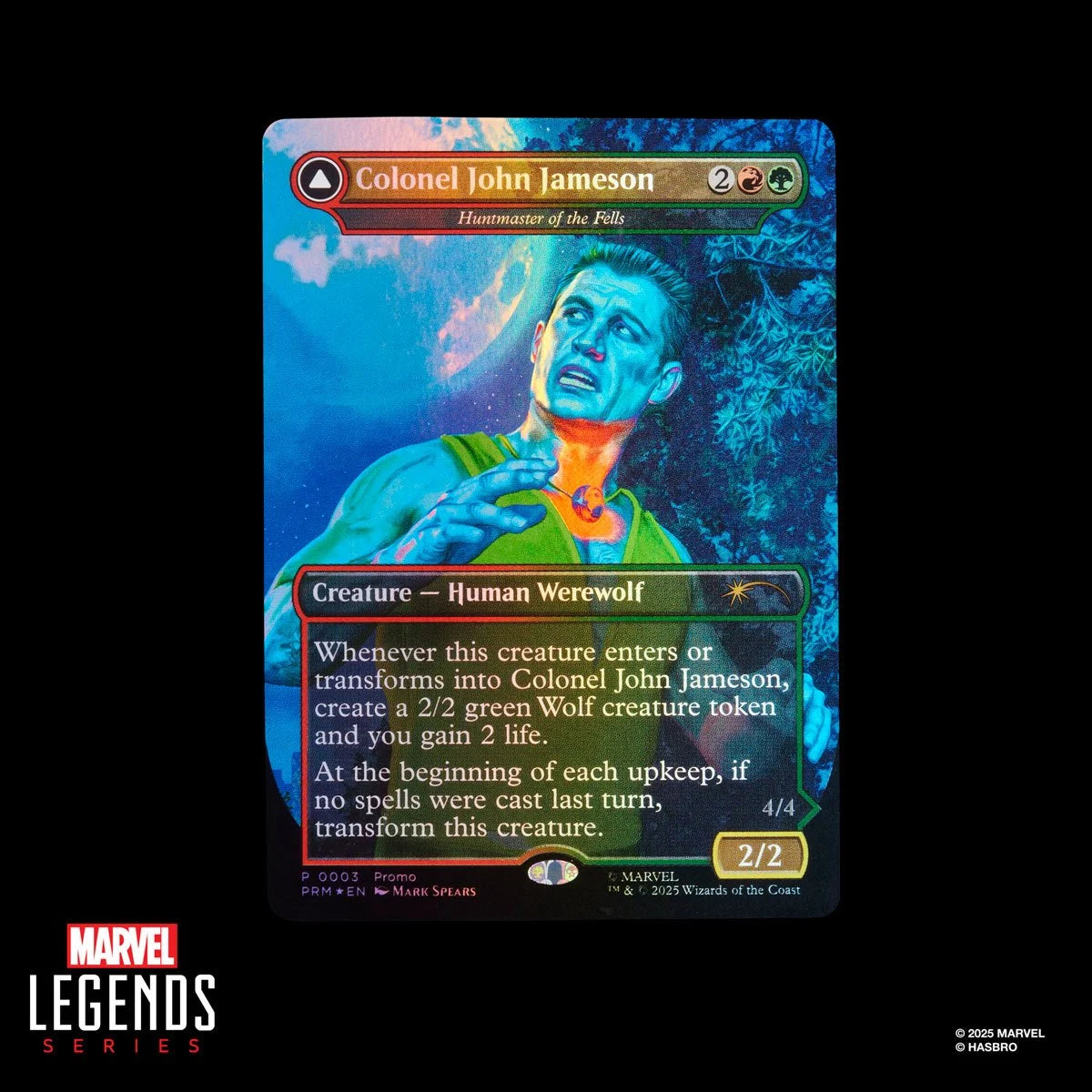 HSG0642 Spider-Man Marvel Legends Magic: The Gathering Man-Wolf 6-Inch Action Figure and Card