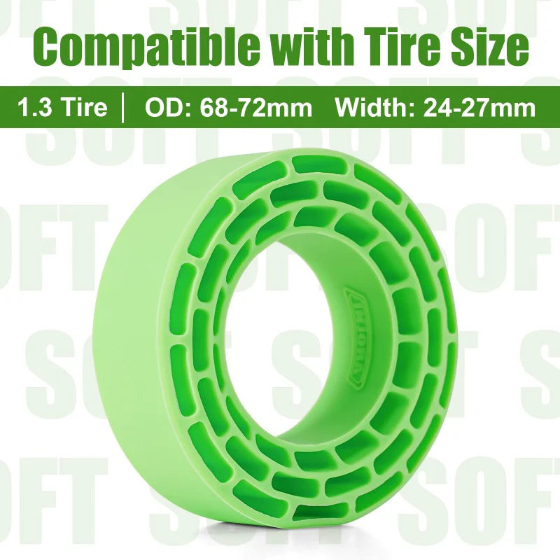 INJYQT-1370GN INJORA Silicone Rubber Inserts for 1.3" 68-72mm Tires (1370)