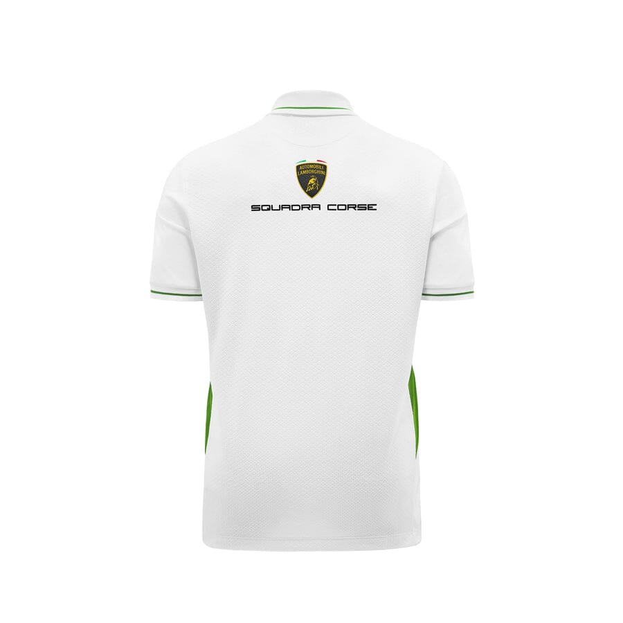 58589512 Automobil Lamborghini Squadra Corse Men's Team Polo Shirt - White