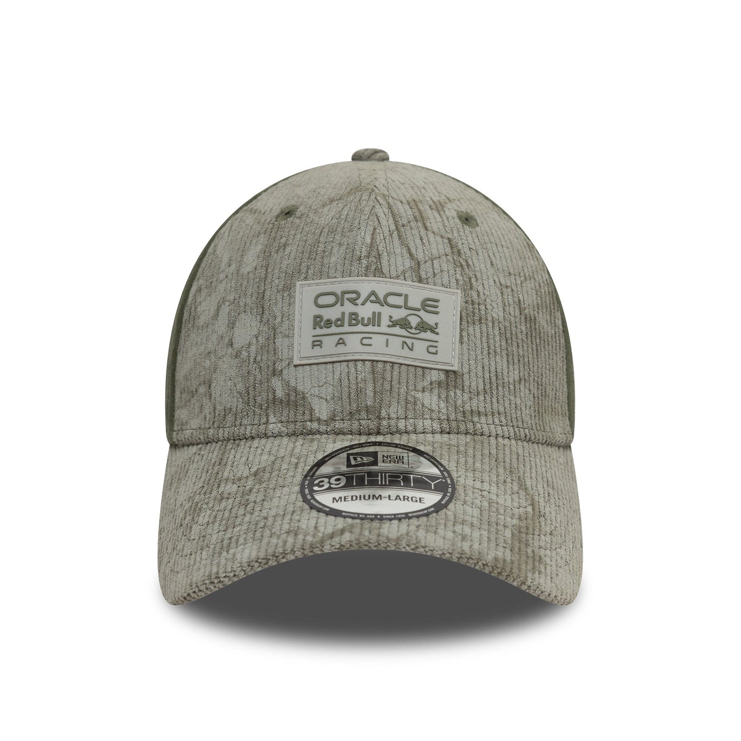 60595756-M/L Red Bull Racing F1 New Era 39Thirty Corduroy Fitted Hat - Gray