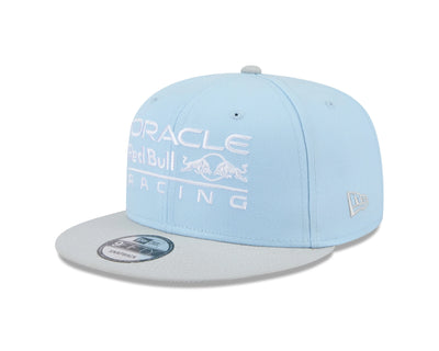 60614352 Red Bull Racing F1 New Era 9Fifty 2T Color Flat Brim Hat - Navy/Light Blue - Light Blue