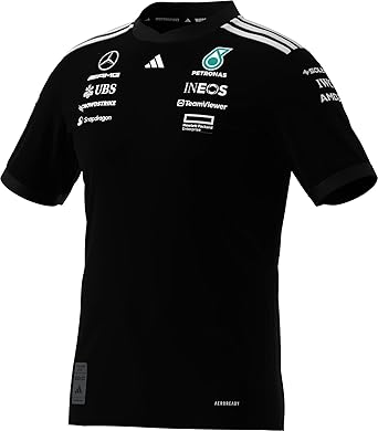 JW5361 Mercedes AMG Petronas Formula 1 2025 Men's Team Driver Jersey - Black -