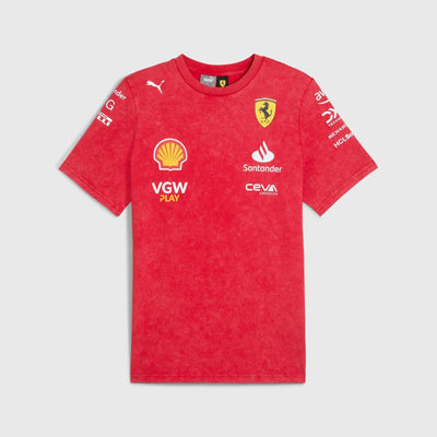 701230148 Scuderia Ferrari F1 Special Edition Las Vegas GP Team T-Shirt - Desert Sun Red