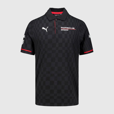 701232121 Porsche Motorsport Men's Team Polo Shirt - Black