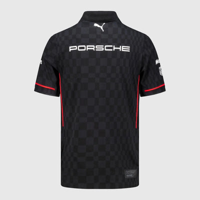 701232121 Porsche Motorsport Men's Team Polo Shirt - Black