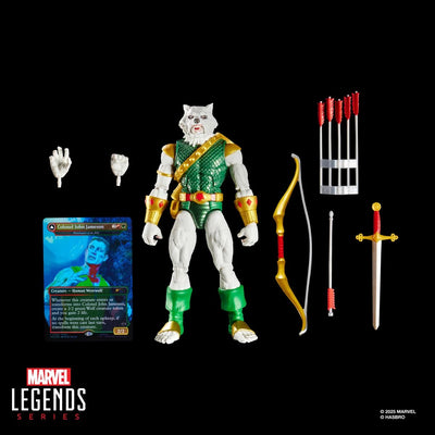 HSG0642 Spider-Man Marvel Legends Magic: The Gathering Man-Wolf 6-Inch Action Figure and Card