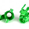 8937G Steering blocks, 6061-T6 aluminum (green-anodized), left & right