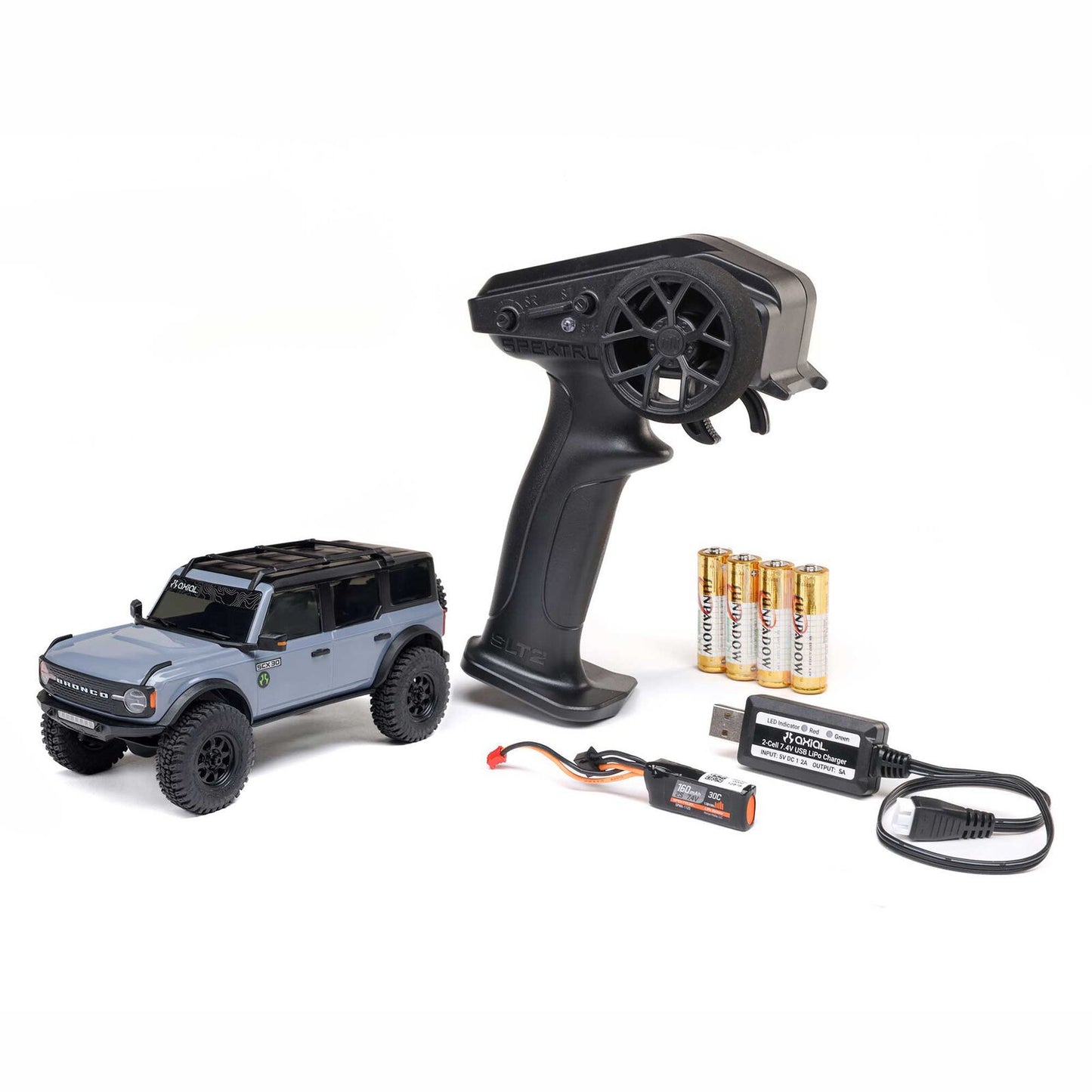 AXI-2048 1/30 SCX30 Ford Bronco 4X4 RTR Brushed Rock Crawler (Battery & Charger Included)