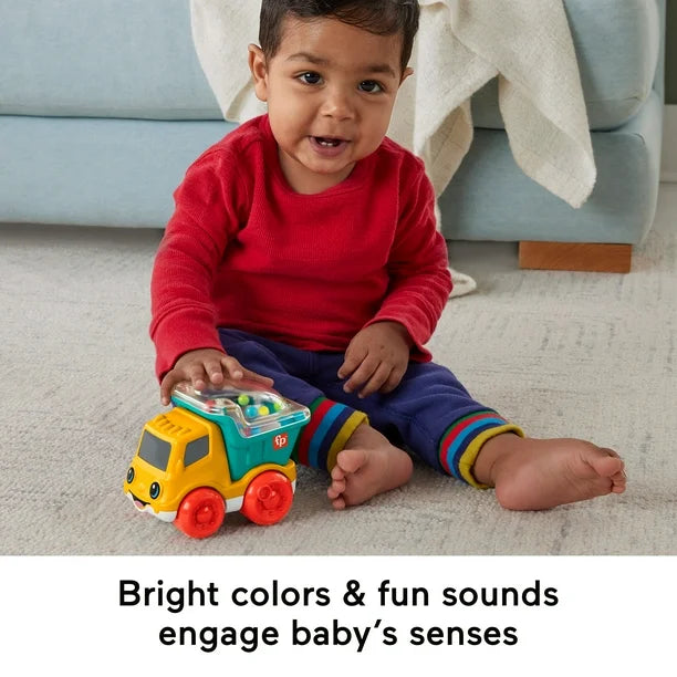 HRP28 Fisher-Price Poppity Pop Dump Truck push toy for babies and toddlers