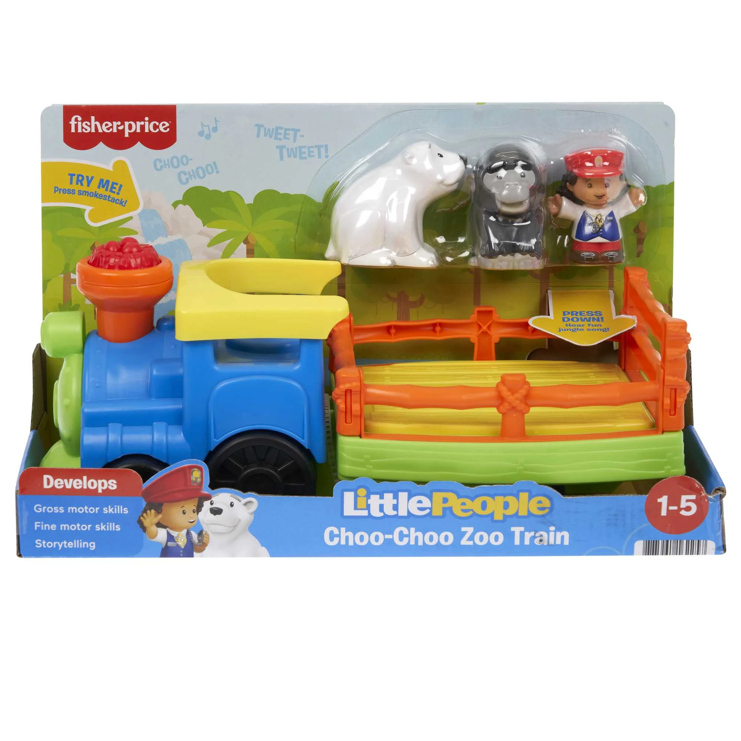 Fisher-Price Little People Choo-Choo Zoo Train toy set packaging 