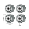 INJWH-28GL INJORA M2.5 Wheel Lock Nuts with Aluminum Cap for 1/18 TRX4M Ascent-18