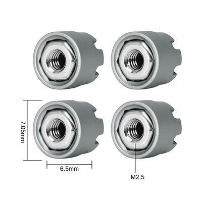 INJWH-28GL INJORA M2.5 Wheel Lock Nuts with Aluminum Cap for 1/18 TRX4M Ascent-18