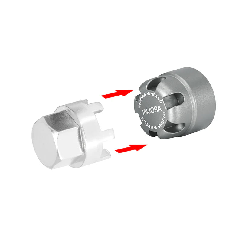 INJWH-28GL INJORA M2.5 Wheel Lock Nuts with Aluminum Cap for 1/18 TRX4M Ascent-18