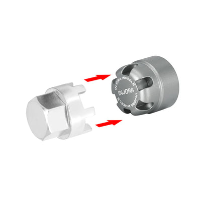 INJWH-28GL INJORA M2.5 Wheel Lock Nuts with Aluminum Cap for 1/18 TRX4M Ascent-18