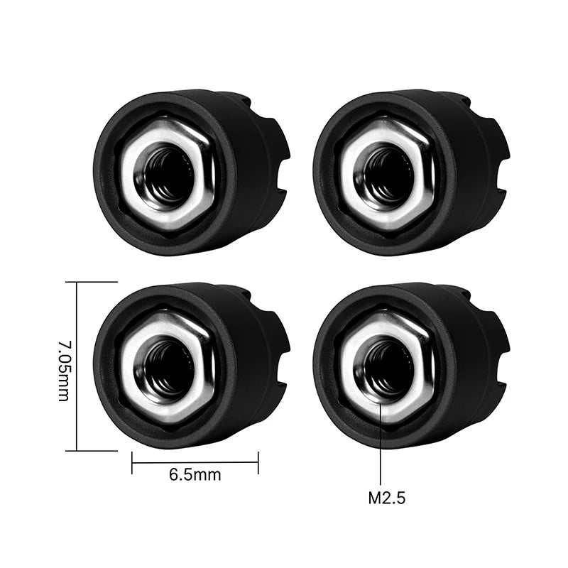 INJWH-28BK INJORA M2.5 Wheel Lock Nuts with Aluminum Cap for 1/18 TRX4M Ascent-18
