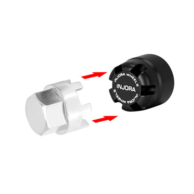 INJWH-28BK INJORA M2.5 Wheel Lock Nuts with Aluminum Cap for 1/18 TRX4M Ascent-18