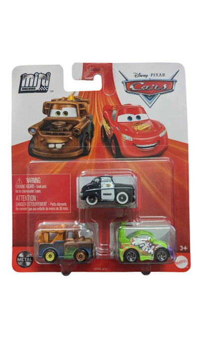HWGKG01 Cars Mini Racers Mater/Sheriff/Wingo
