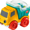 Bright push-along Fisher-Price dump truck with popping balls for infants