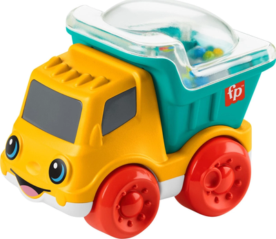Bright push-along Fisher-Price dump truck with popping balls for infants