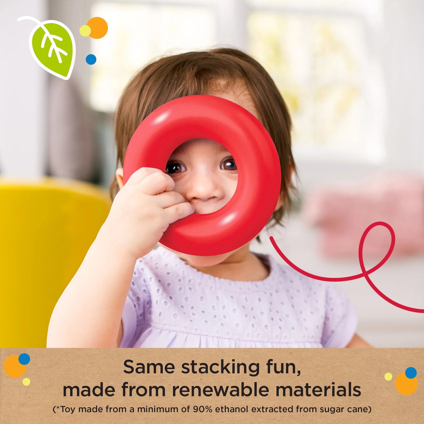Same Stacking Fun, Made From Renewable Materials