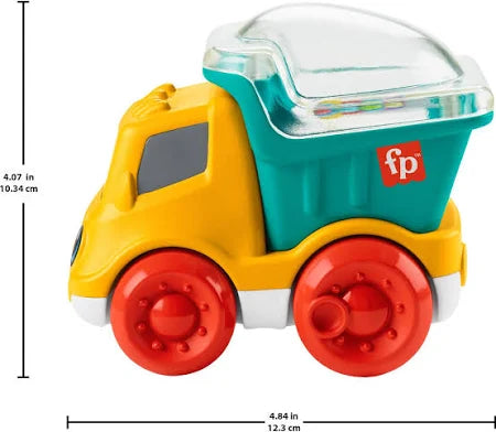Bright colors and fun sounds stimulate visual and auditory development