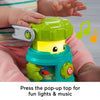 Pretend camping lantern with lights, music, learning content, and a take-along handle