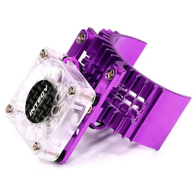 INTT8074PURPLE Motor Heatsink 540 Size w/Cooling Fan 1/10 2WD