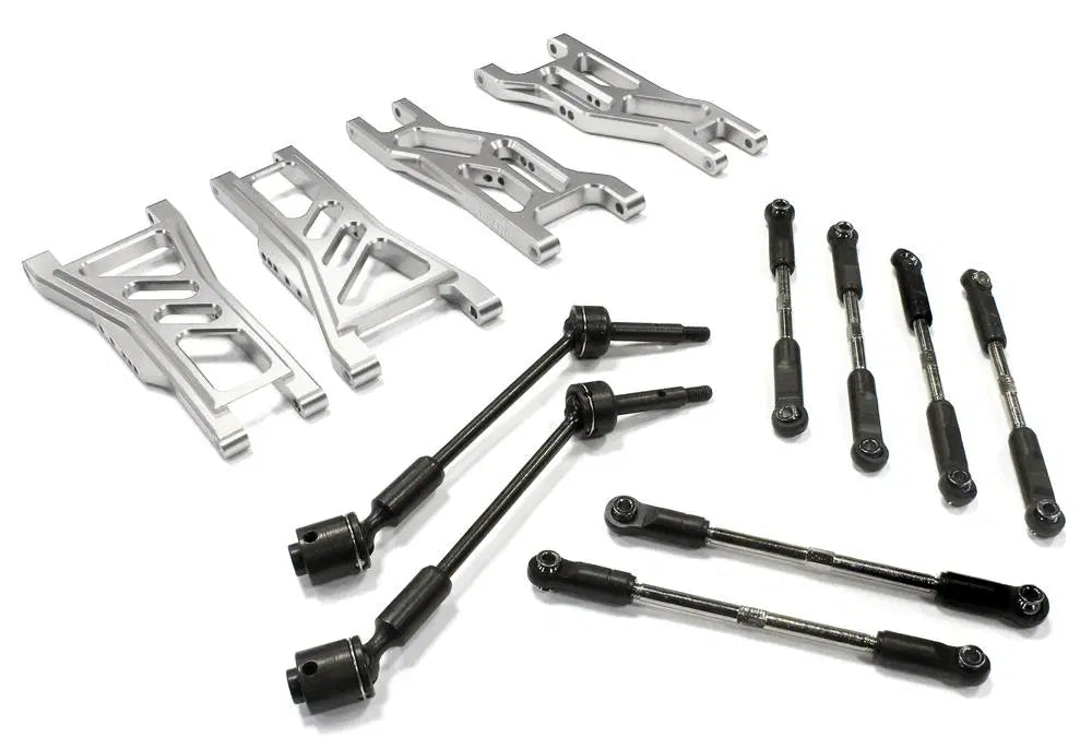 INTT8129SILVER V2 Billet Complete EXT Modified Suspension Set - Slash 2WD