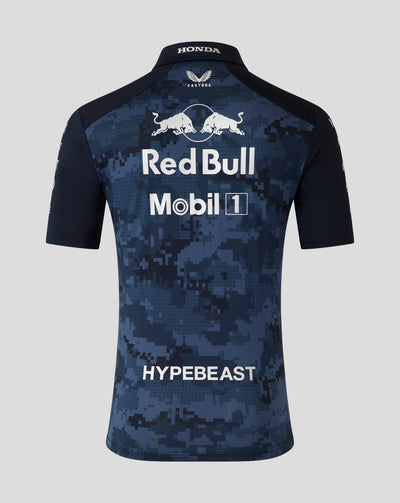 TU14428 Red Bull Racing F1 x HypeBeast 2025 Special Edition Track Polo Shirt - Navy