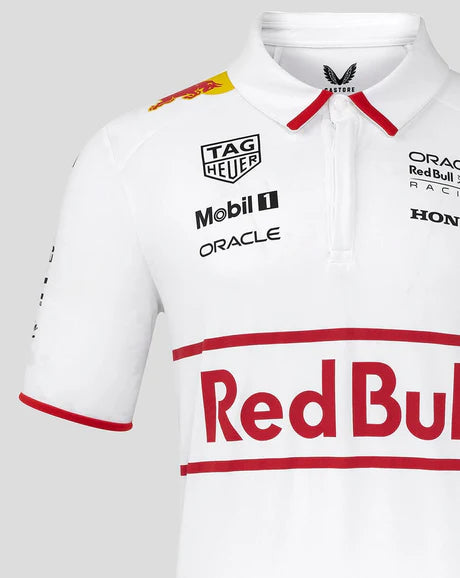 TU14431 Red Bull Racing F1 2025 Special Edition Japan Grand Prix Polo Shirt - White -