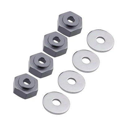 INTC31087GUN 12-to-17mm Conversion Alloy Hex Wheel (4) Hub +1mm Offset for 1/10 Scale