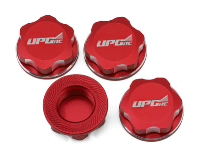 UPG-11009 UpGrade RC Aluminum 17mm Serrated Wheel Nuts (4) (Red) (Coarse Thread)
