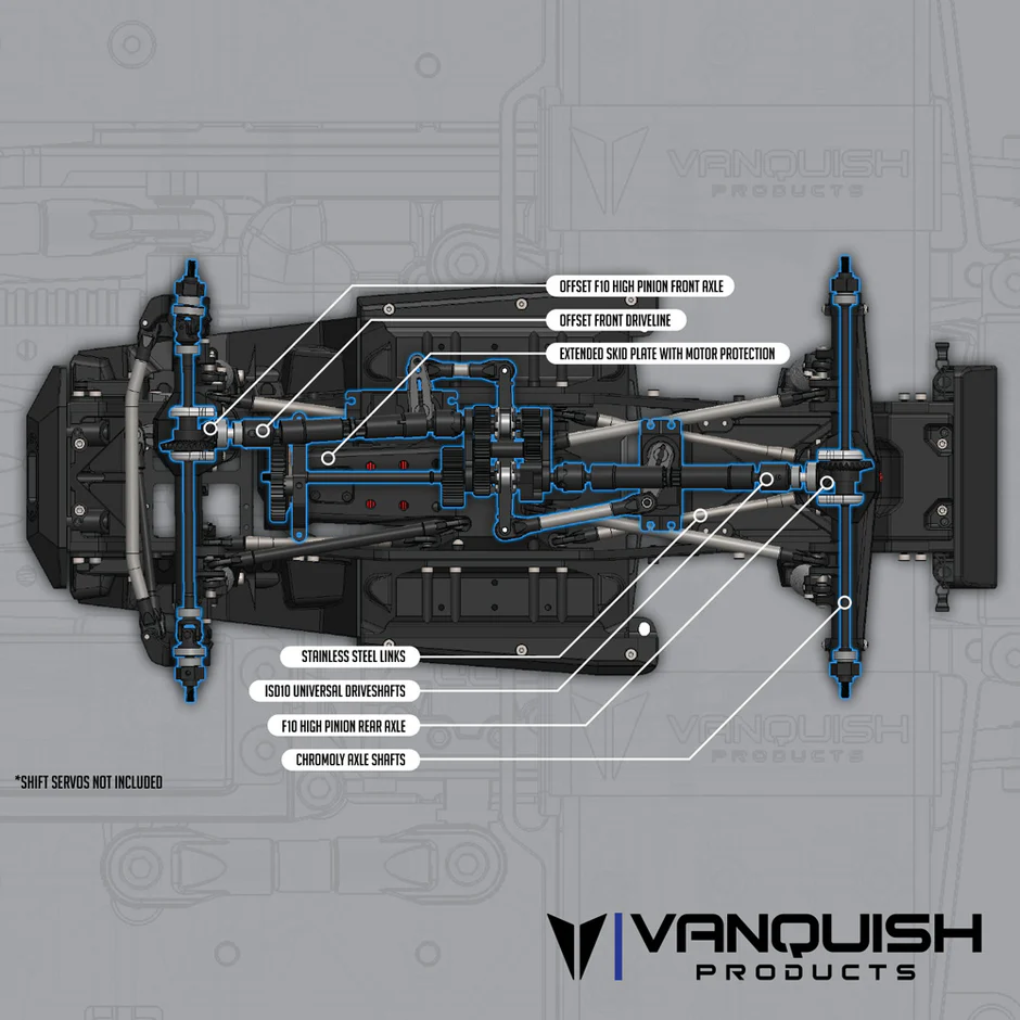 VPS09011B Vanquish Products VS4-10 1/10 Scale Phoenix Straight Axle RTR Crawler - Gray