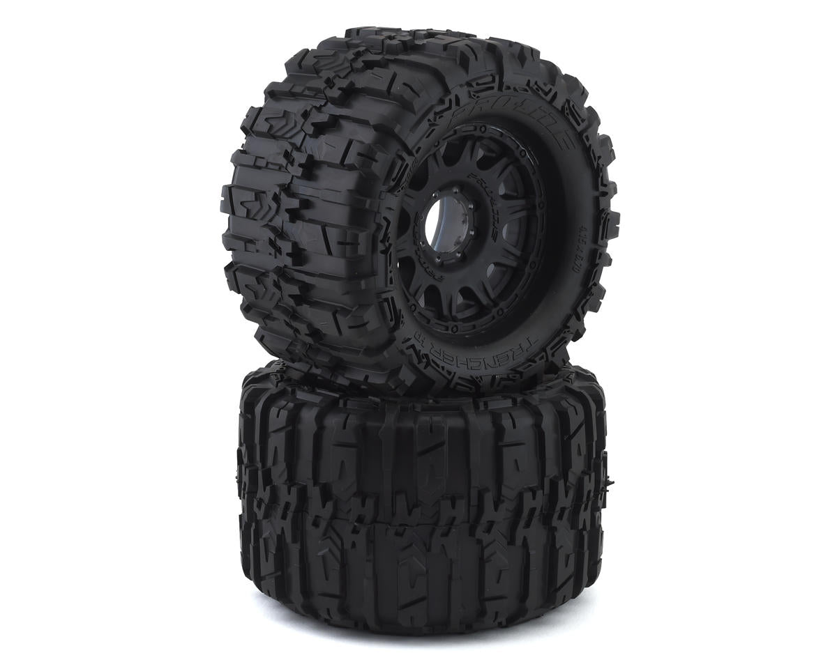 PRO1015510 Trencher HP Belted 3.8" Pre-Mounted Truck Tires (2) (Black) (M2) w/Raid Wheels