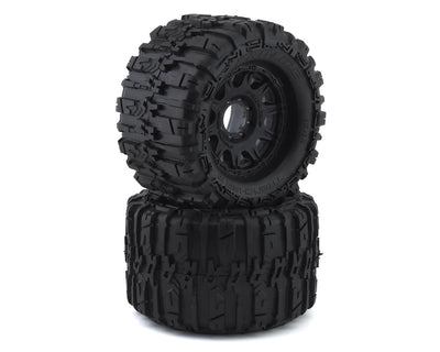 PRO1015510 Trencher HP Belted 3.8" Pre-Mounted Truck Tires (2) (Black) (M2) w/Raid Wheels
