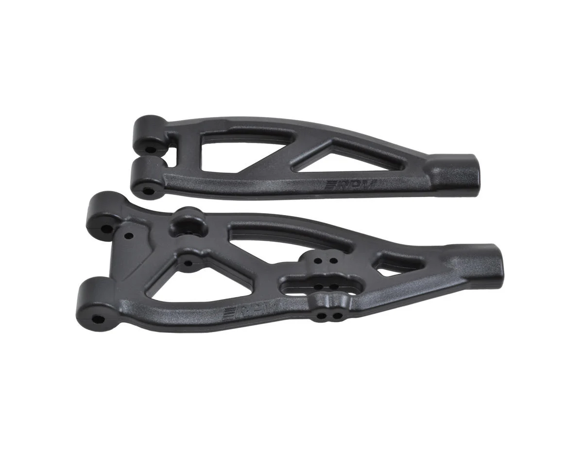RPM81482 Arrma Kraton/Outcast Front Upper & Lower Suspension Arm Set (Black)